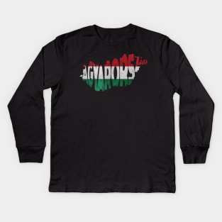 Hungary Typo Map Kids Long Sleeve T-Shirt